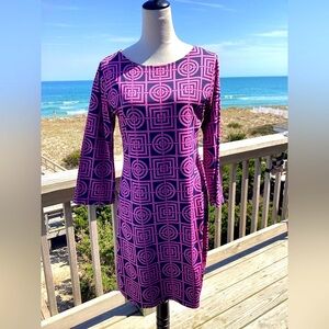 Melly M Resort Sheath Dress in Pink and Blue